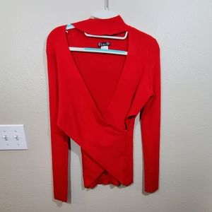 Venus red wrap sweater